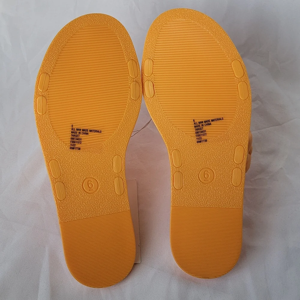 Shade & Shore Reign Braided Jelly Sandals Orange